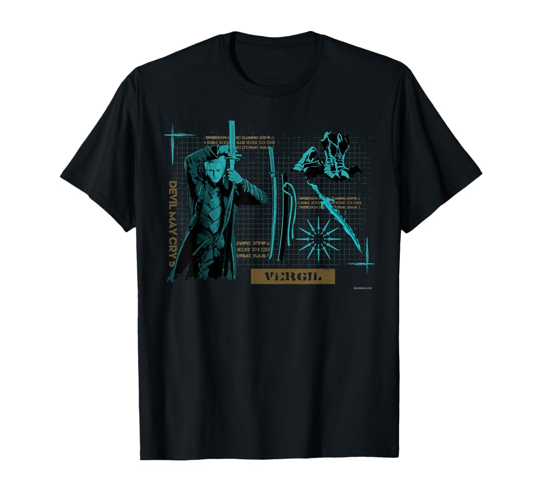 00’s Devil May Cry T-shirt Devil May Cry T Shirts Hip Hop Washed 100% Cotton Oversize T